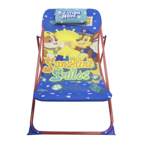 Silla Reposera Paw Patrol 3 Niveles Y Broche Seguridad Azul