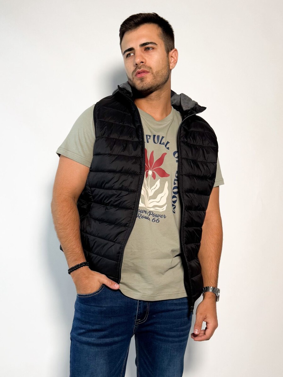 Chaleco con capucha desmontable Timon - Negro 