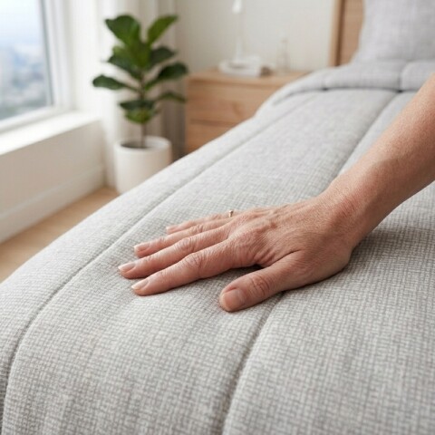 Acolchado 1 Plaza Doble Faz Microfibra Térmico 150 x 230cm - Tramado Gris Acolchado 1 Plaza Doble Faz Microfibra Térmico 150 x 230cm - Tramado Gris