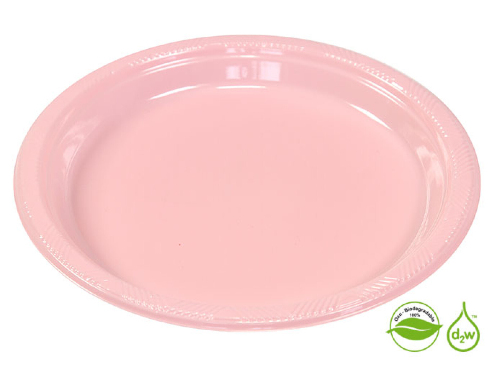 Plato Biodegradable 15cm x10Un - Rosado 