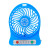 Ventilador Recargable Indicador Led 3 Velocidades Usb Color Variante Celeste