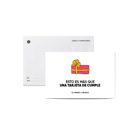 Tarjeta smile con sobre "Más que una tarjeta" Sc