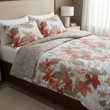 Acolchado Cannon King c/2 Fundas Polialgodón y Guata Térmica Amaranta