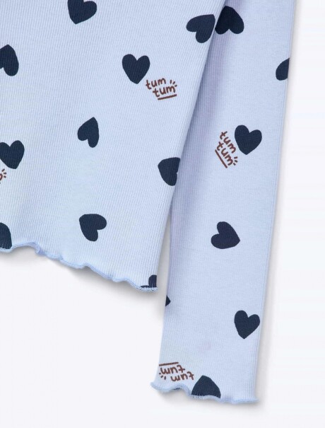 BLUSA INFANTIL ESTAMPADA AZUL