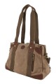 Bolso cartera de lona Marrón