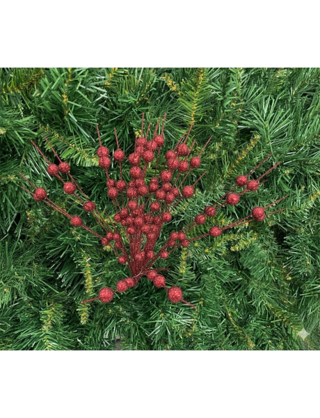 RAMO ESFERAS GLITTER ROJO 40CM RAMO ESFERAS GLITTER ROJO 40CM