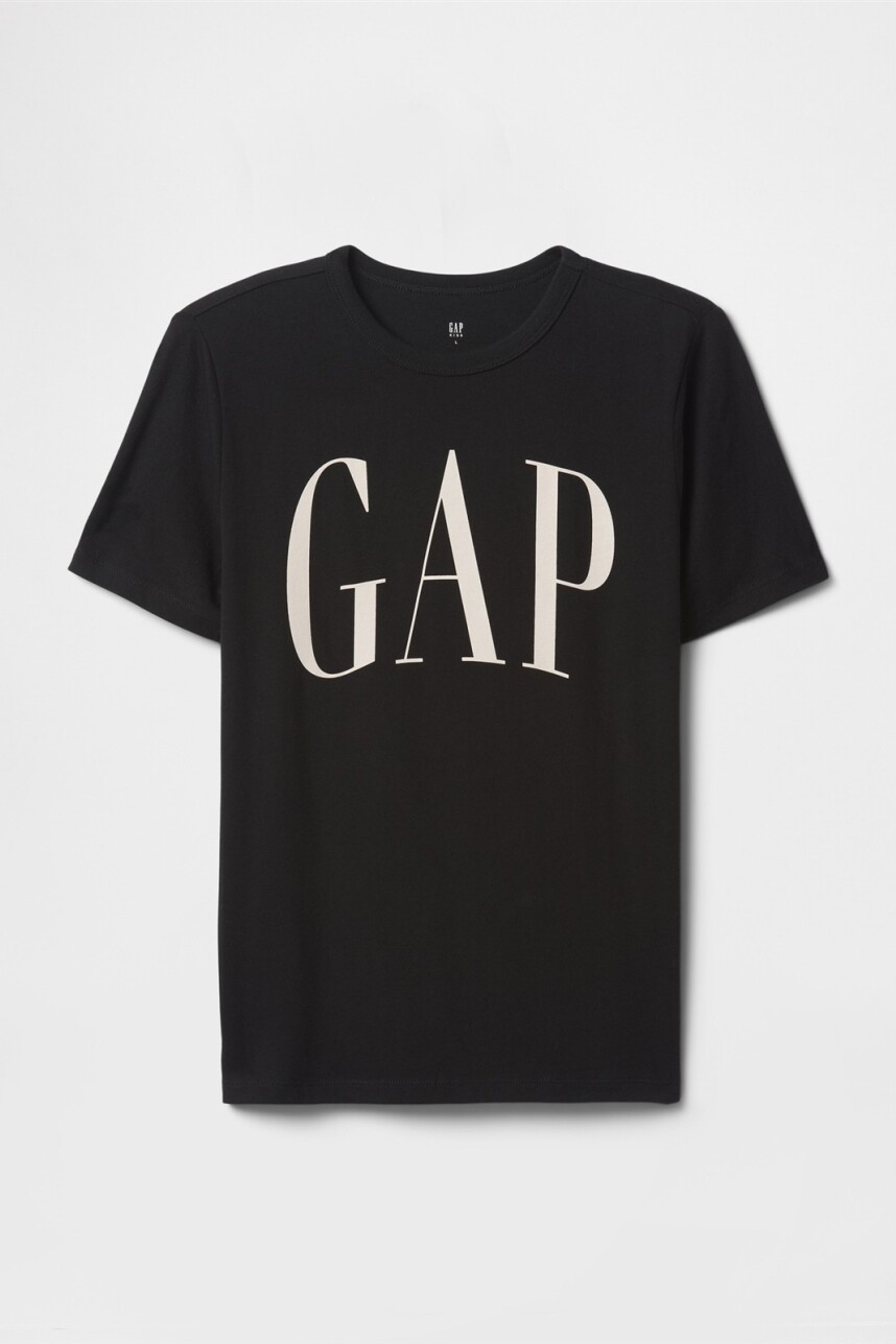 Remera Logo Gap Niño True Black