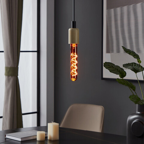Lámpara LED tubo spiral cobre E27 4W cálida dim 30Lm EG5368