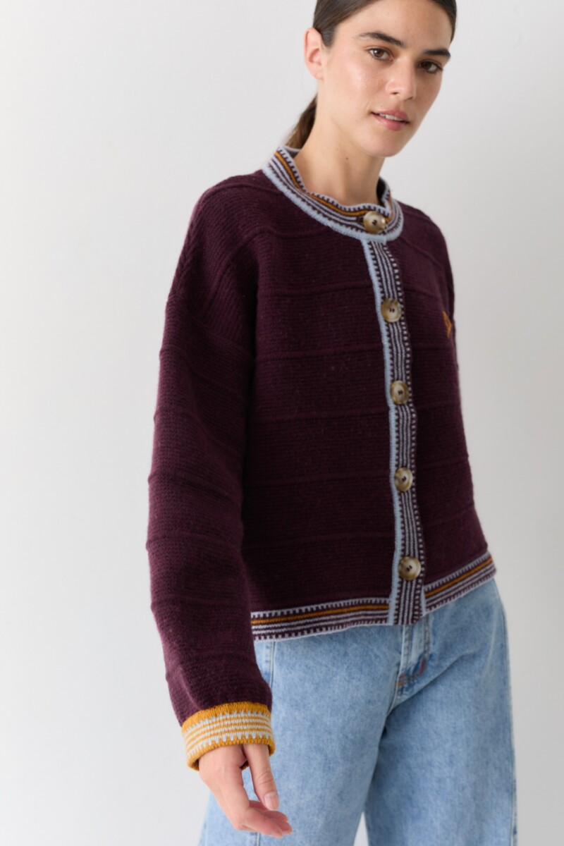 CARDIGAN TERRO TENNIS Uva