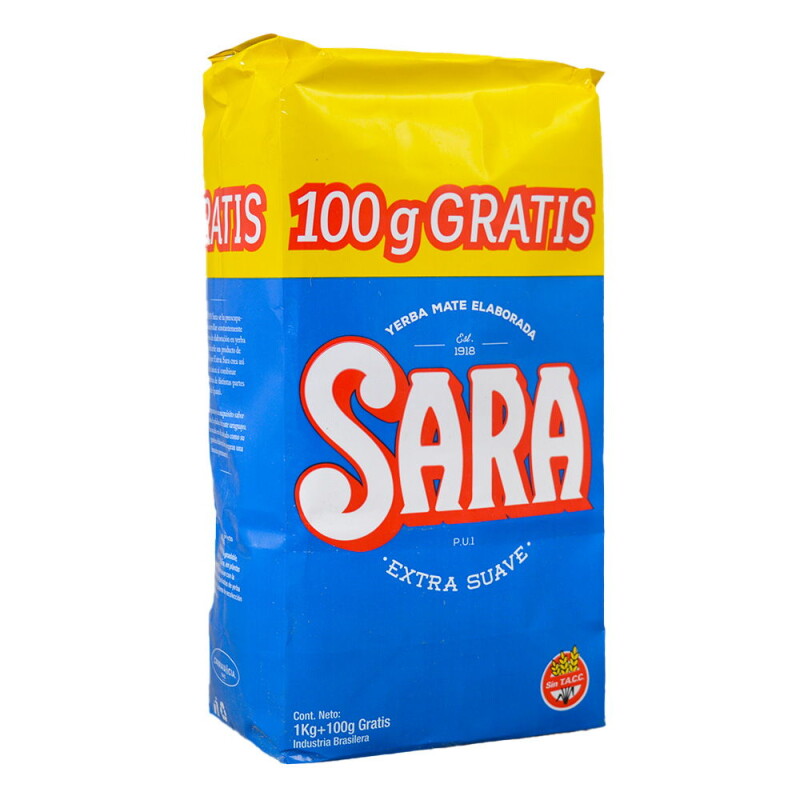 Yerba Mate Sara 1 Kg + 100 g Yerba Mate Sara 1 Kg + 100 g