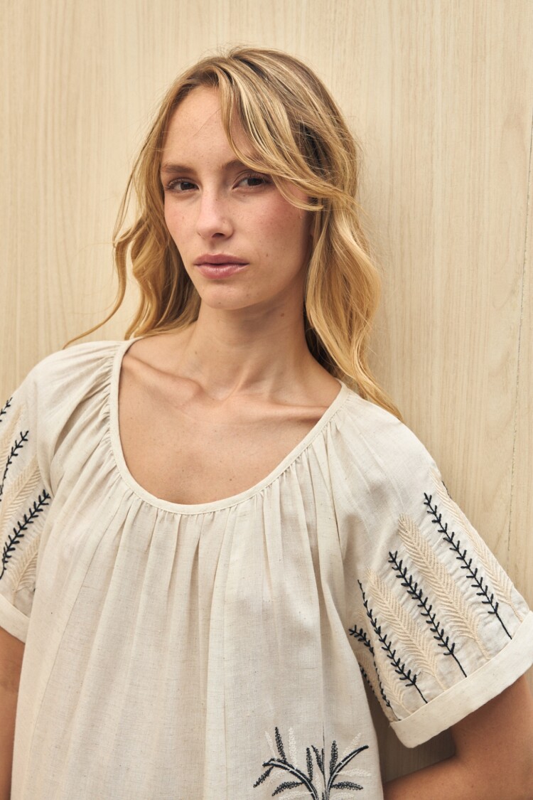 VESTIDO SAMPU Beige Claro Melange