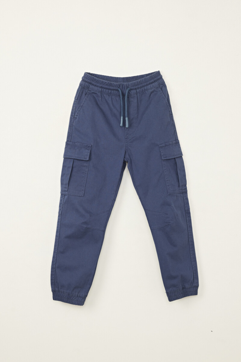 Pantalón jogger cintura elástica - Azul Oscuro 