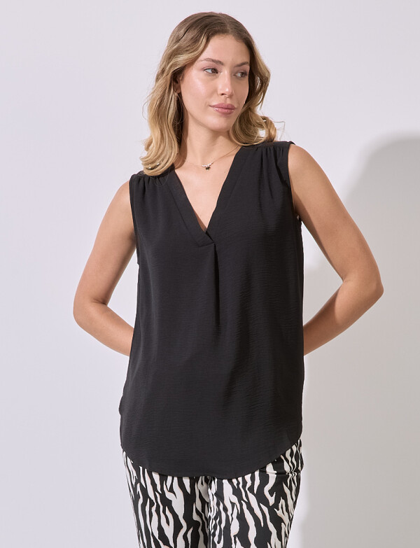 Blusa Escote V NEGRO