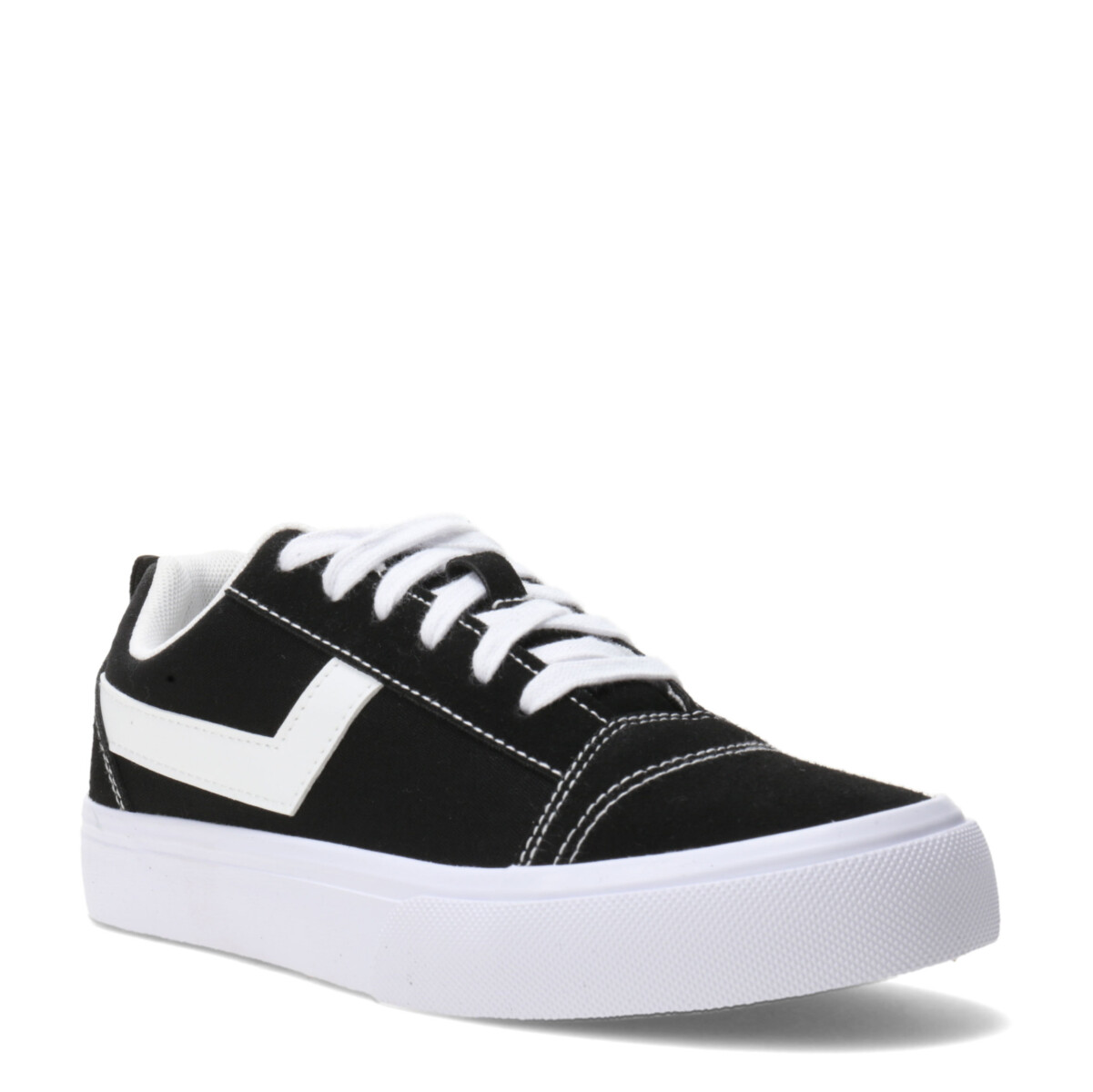 Championes Unisex PONY Casual Lona Gamuza - Negro - Blanco 