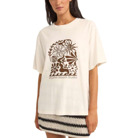 Remera Rhythm Bloom Studio Oversized Crema