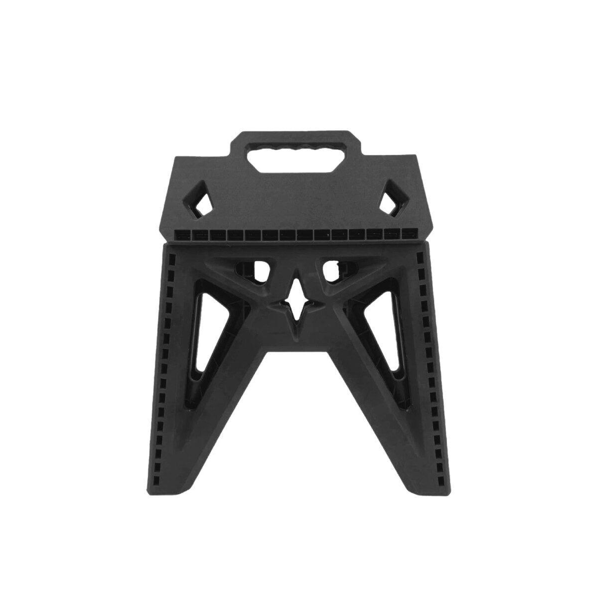 Banqueta Plegable Plástica Reforzada Compacto - Negro 