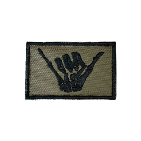 Parche bordado Shaka Hand Verde