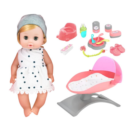 Muñeca con silla y accesorios 12 sonidos Muñeca con silla y accesorios 12 sonidos