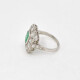 Anillo Platino con brillantes tallado antiguo y esmeralda Anillo Platino con brillantes tallado antiguo y esmeralda