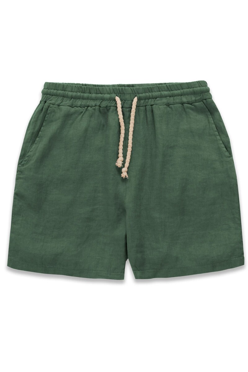 HEAVY LINEN SHORTS Verde