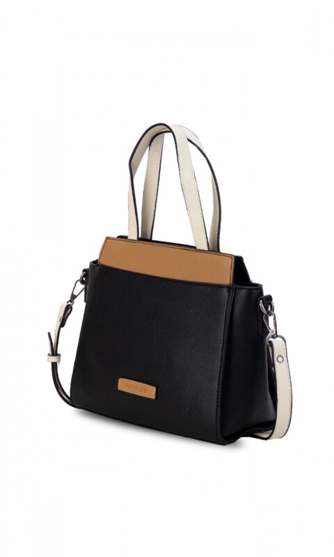 CARTERA LOS ANGELES NEGRO SUELA Y CRUDO