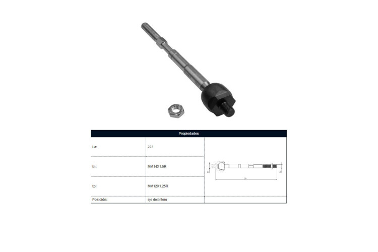 Mate Citroen C1, Peug 107/108 08-25 Der/Izq Mate Citroen C1, Peug 107/108 08-25 Der/Izq