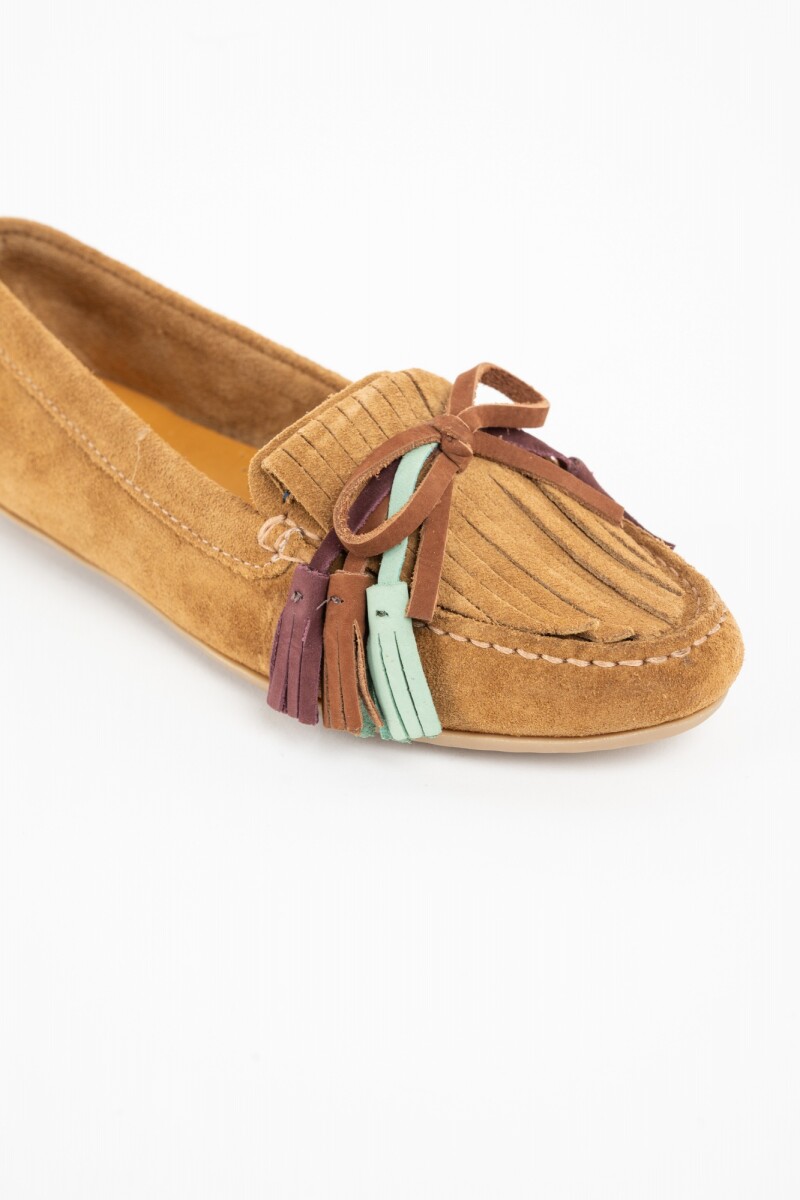 Mocasin Gamuza Camel