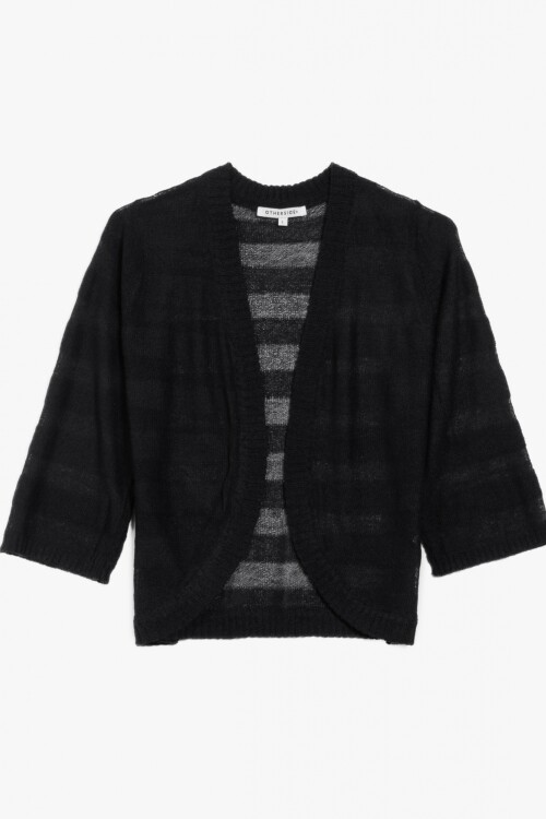 Cardigan rayado NEGRO