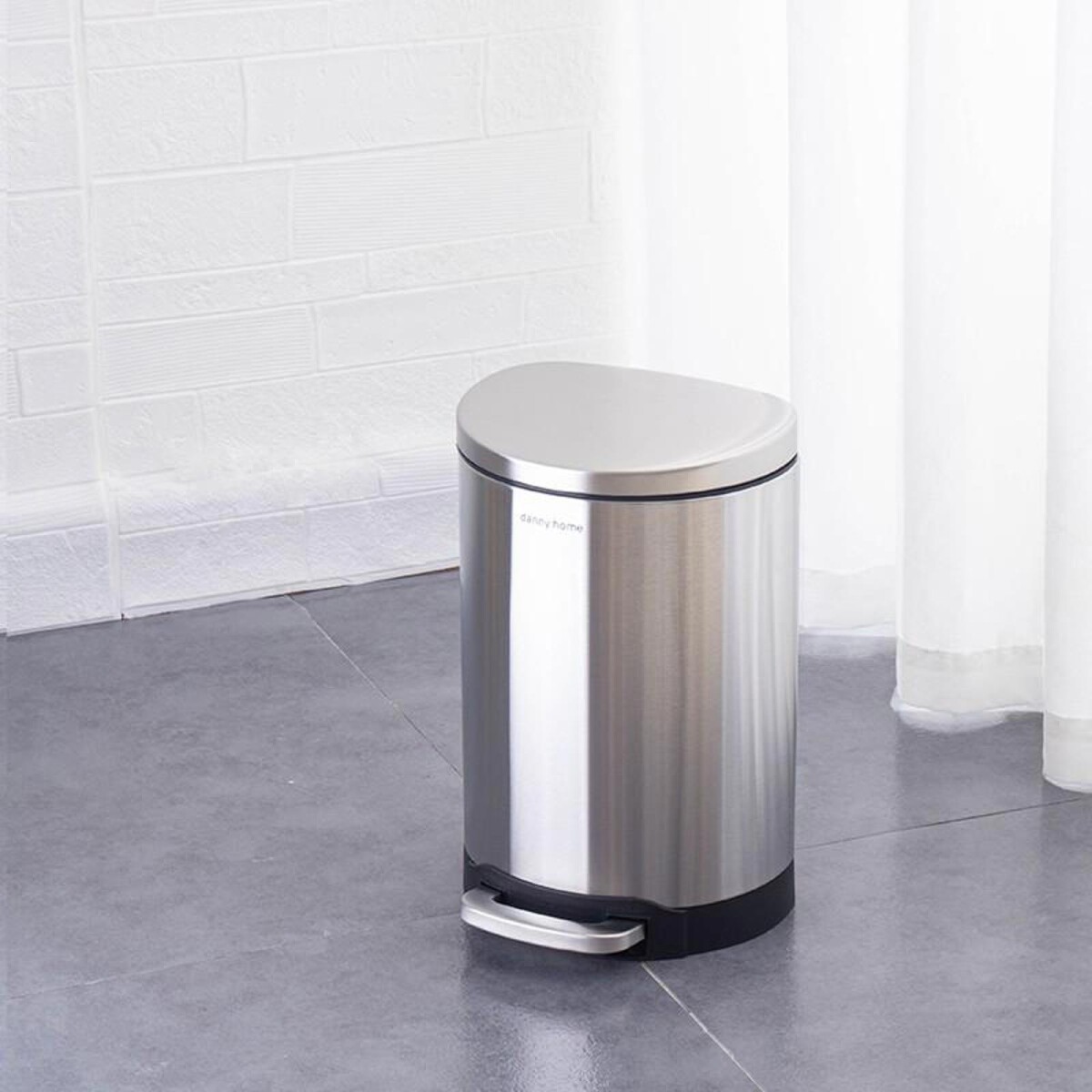 PAPELERA - 12L LJT11-12 GRIS ACERO INOXIDABLE LJT11-12-1 