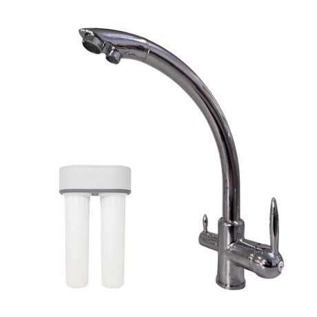 Grifo 3 VIAS Hook con Purificador Bajo Mesada DUO