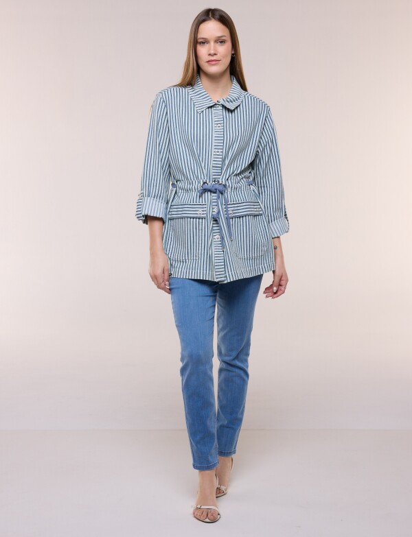 Chaqueta Con Cintura Ajustable AZUL/MULTI