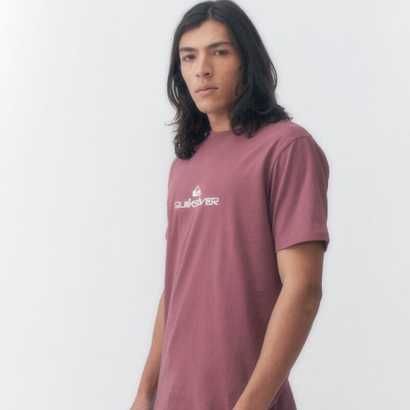 Remera Quiksilver Logo Rosa Viejo