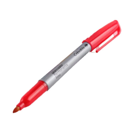 Marcador Caballito Permanente Fino Rojo
