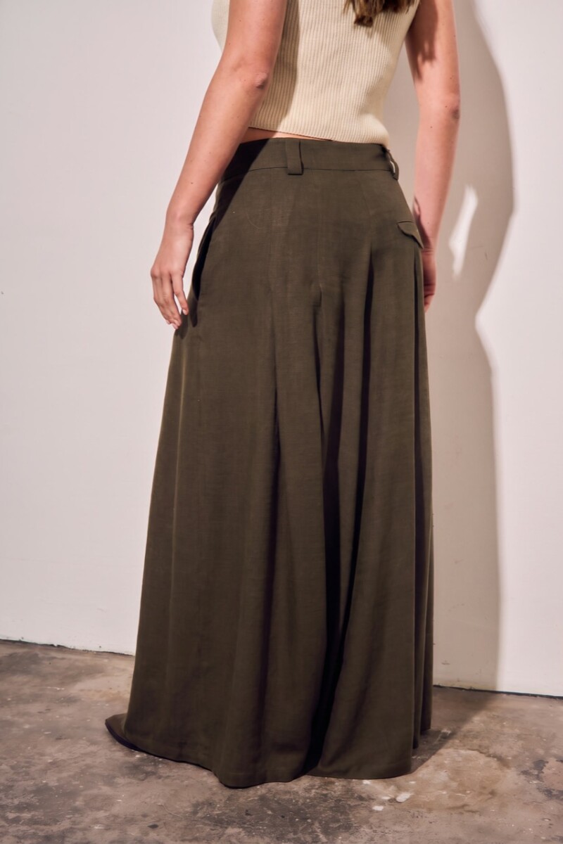Pantalon Con Lino Safari