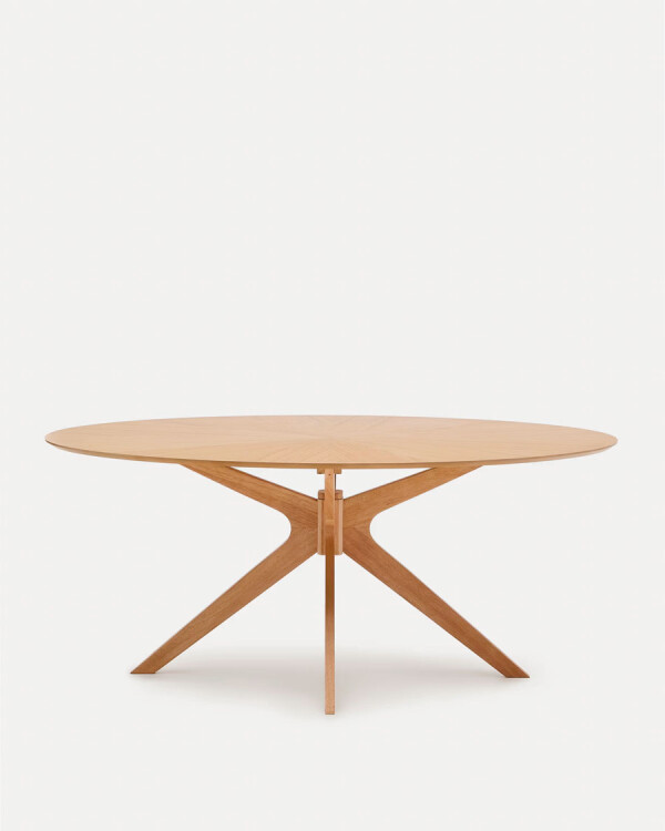 Mesa Naanim de chapa de roble 180 x 110 cm