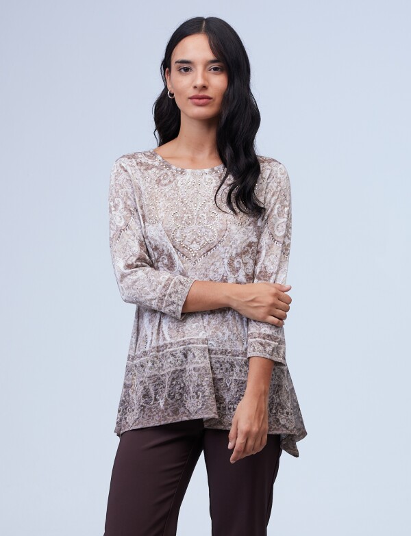 Blusa Brillos TOSTADO/MULTI