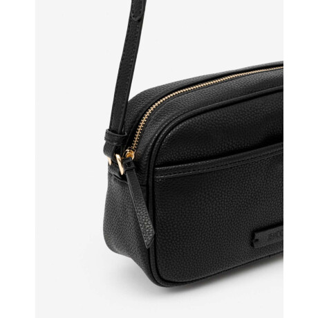Bandolera Con Bolsillo Delantero Negro