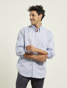 011762 CAMISA HARRINGTON LABEL Azul