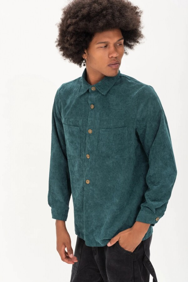 Camisa Cord Verde