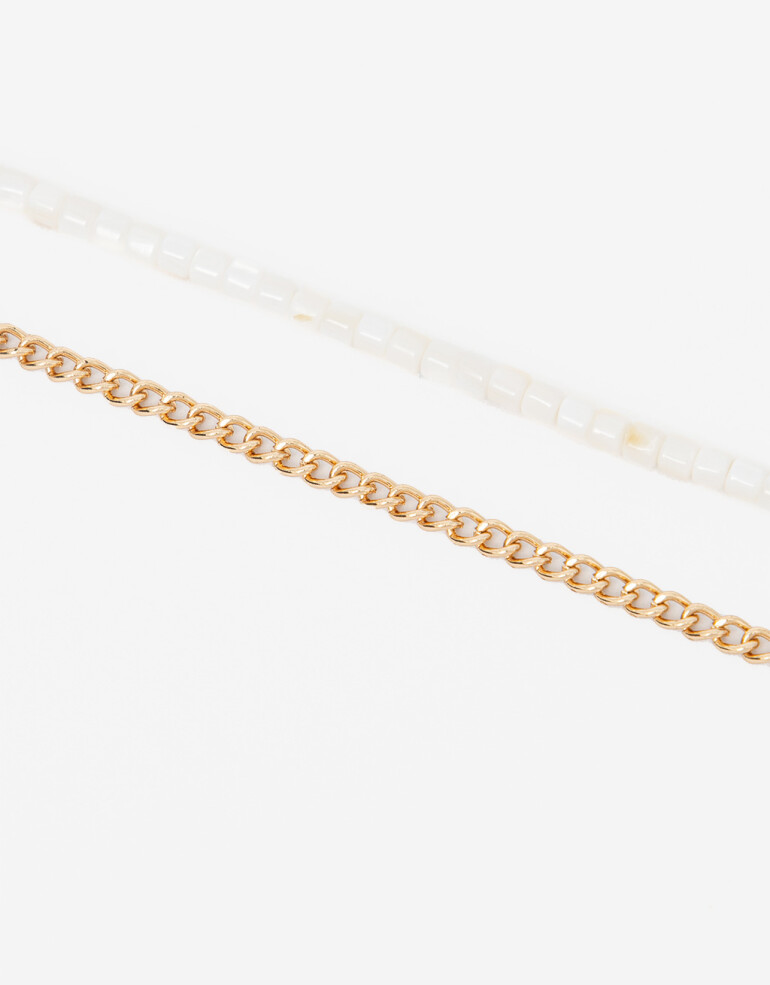 Pulseras Flexibles Sets Perla Set De Pulseras Flexibles - Dorado