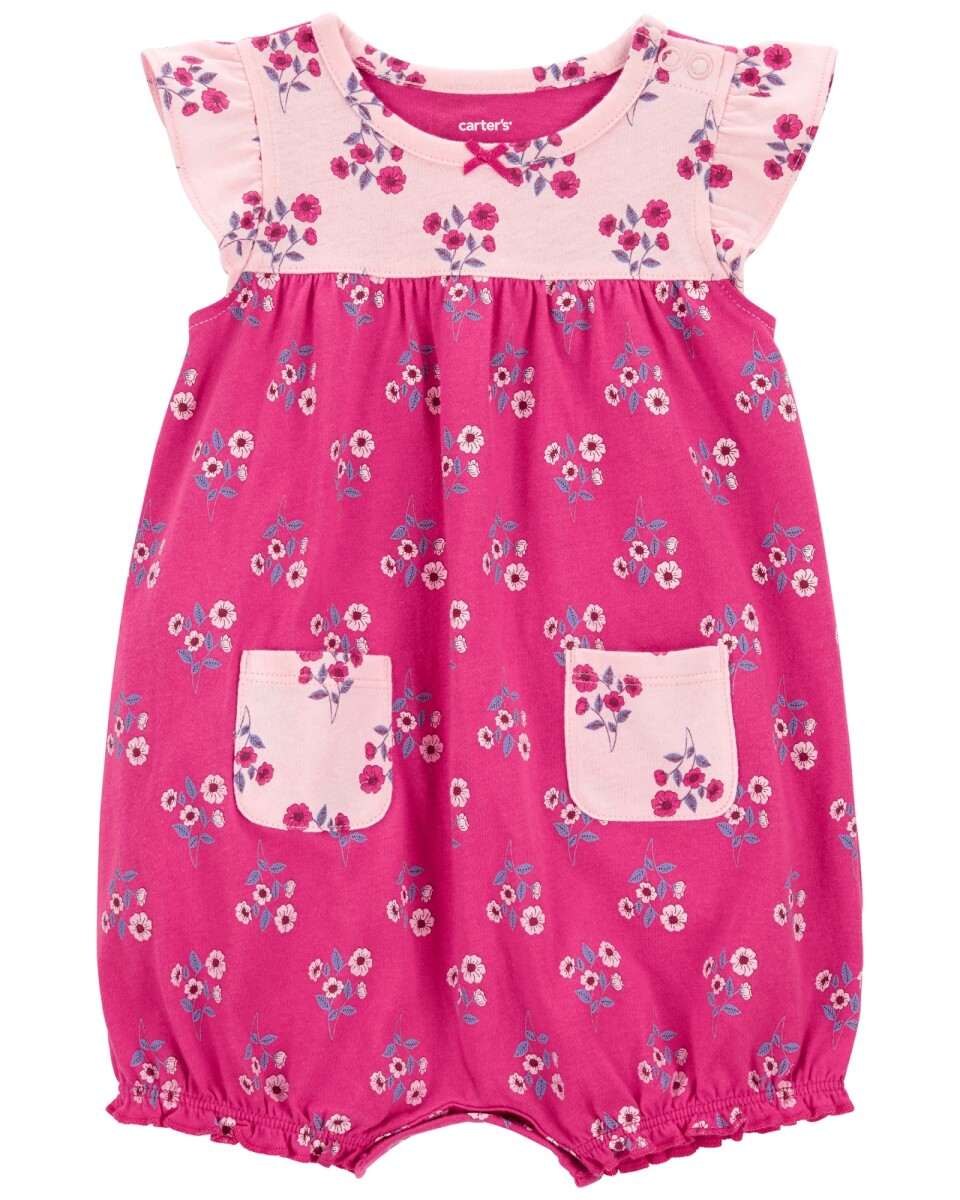 Monito Bombachudo Carters Algodón Floral - ROSA 