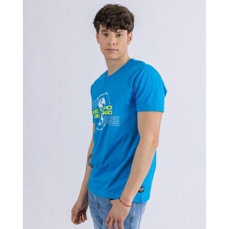 Camiseta en algodón estampada UFO Kind azul Azul