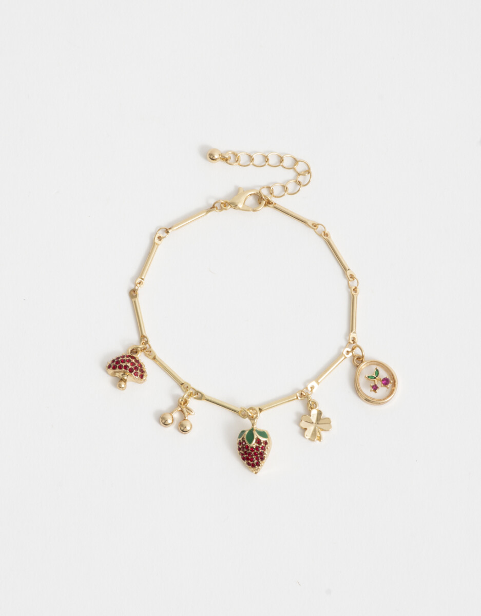 Pulsera Flexible Bañada En Oro 