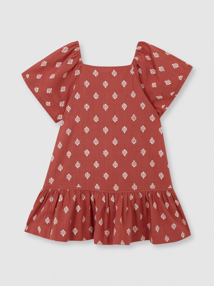 Vestido Block Print Gris