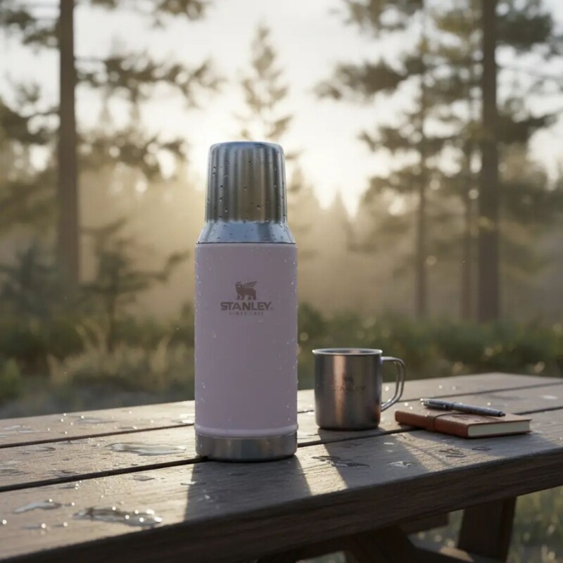 Termo Stanley acero inoxidable tapa mate 2 en 1 800ml Rose Quartz