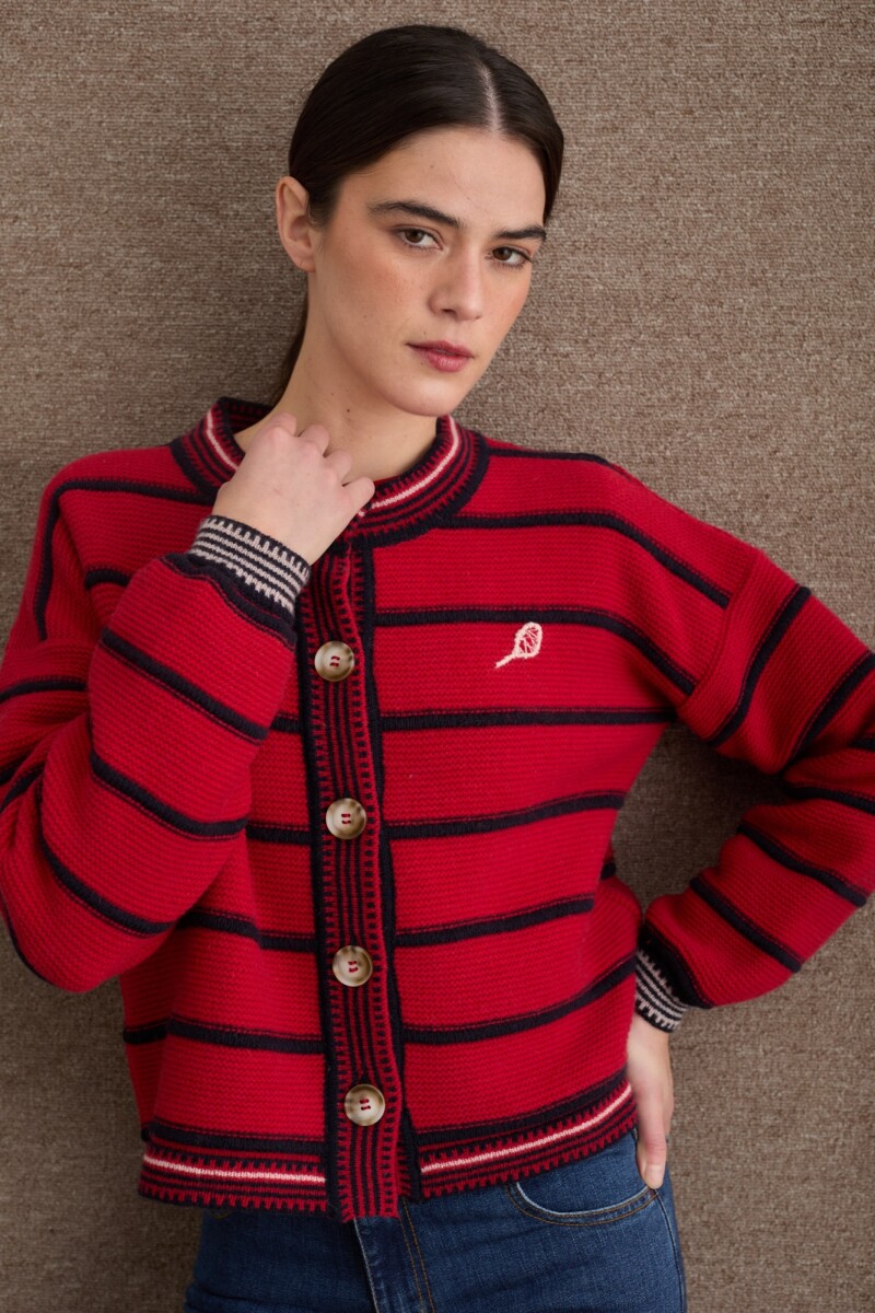 CARDIGAN TERRO TENNIS Rojo