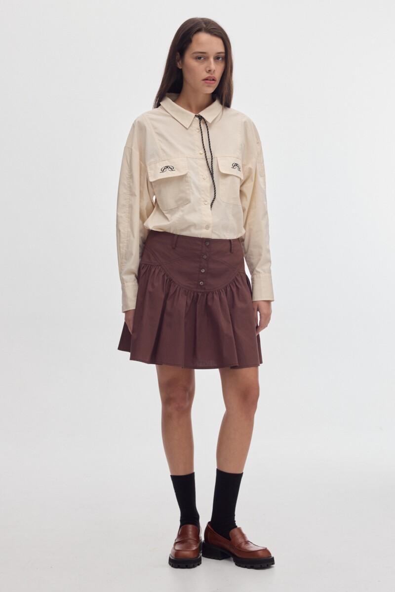 Falda Queen Cotton Brown
