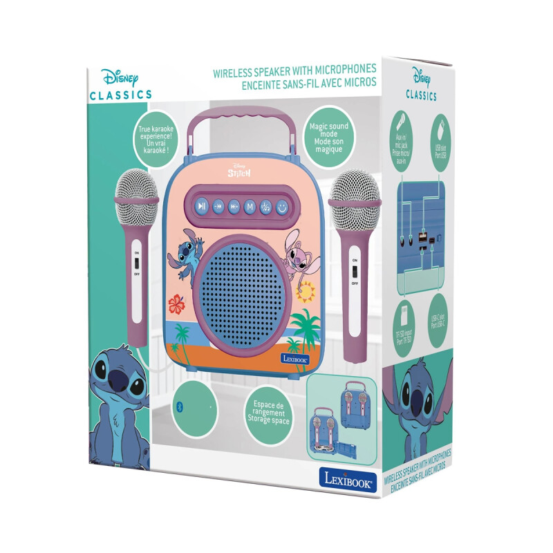 Parlante Inalámbrico con 2 Micrófonos Lexibook Parlante Inalámbrico con 2 Micrófonos Lexibook