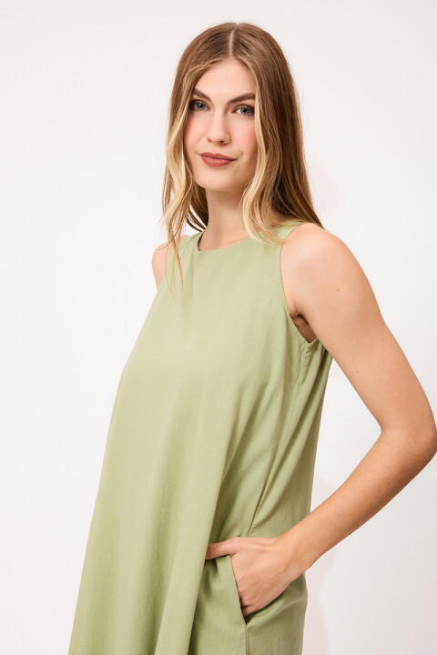 VESTIDO LARGO CRETTA POLANCO Verde