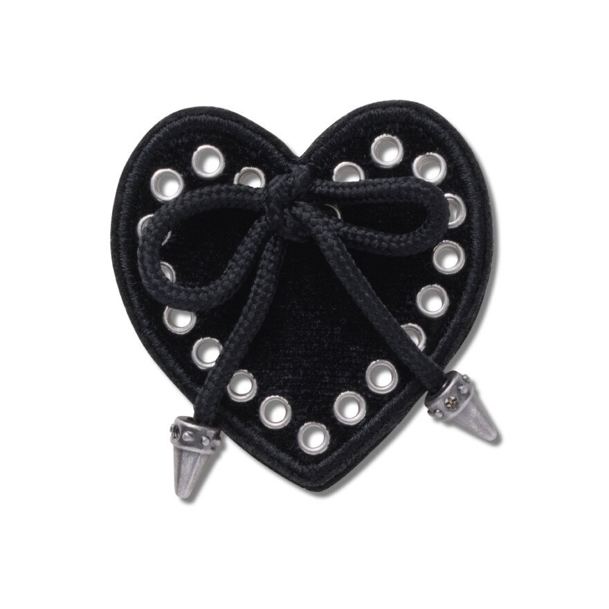 Black Heart with Bow Multicolor